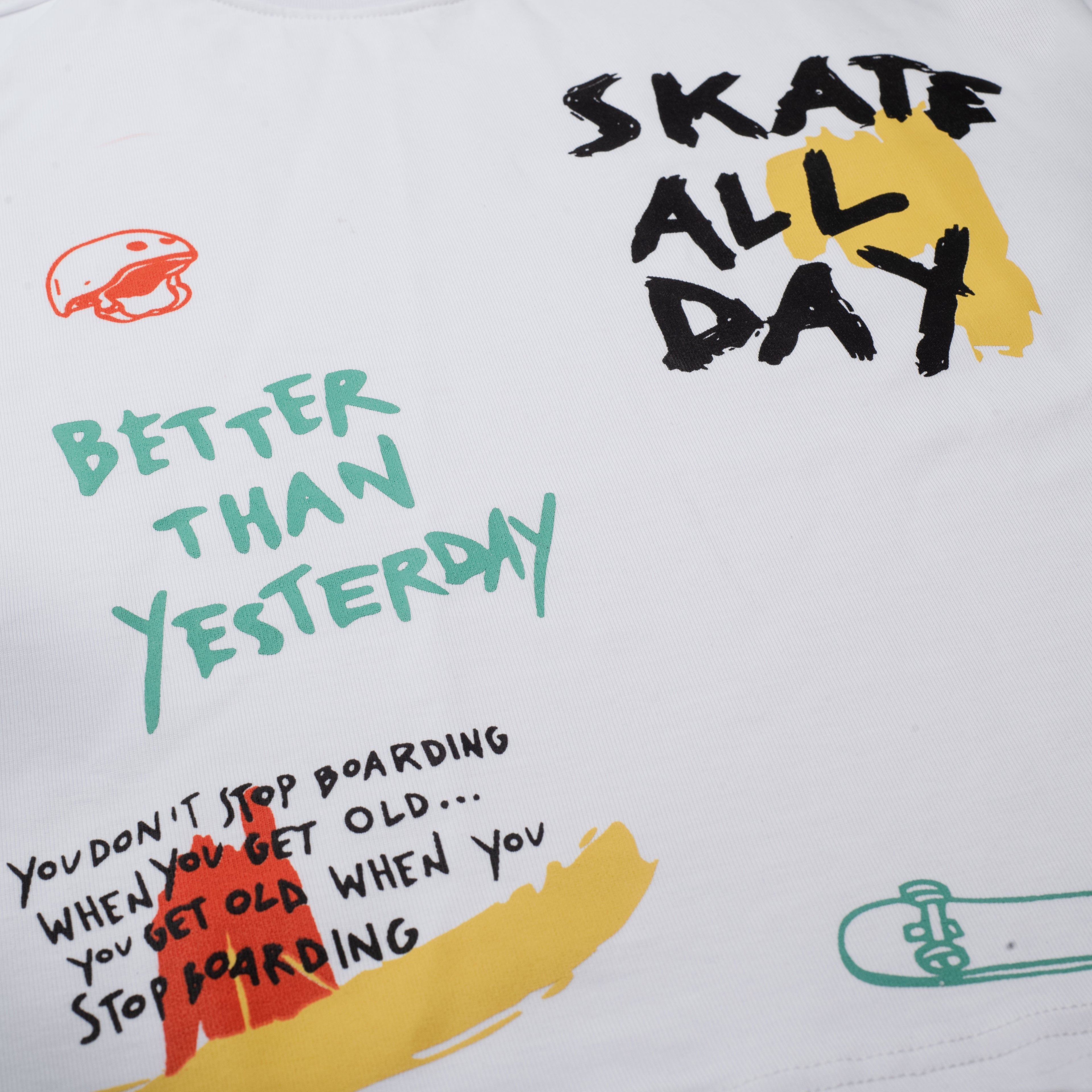 Skate All Day Tee - White