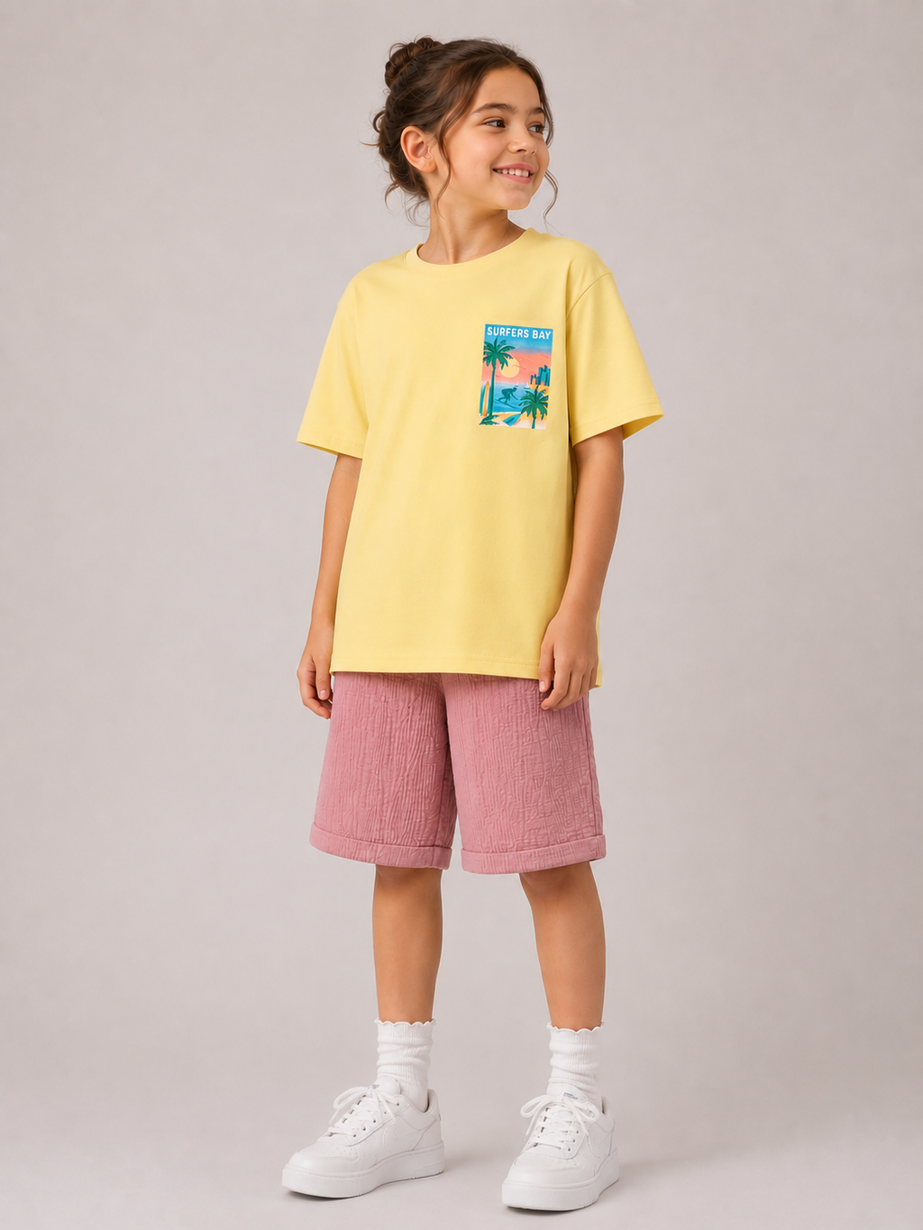 Surfers Bay Tee - Yellow