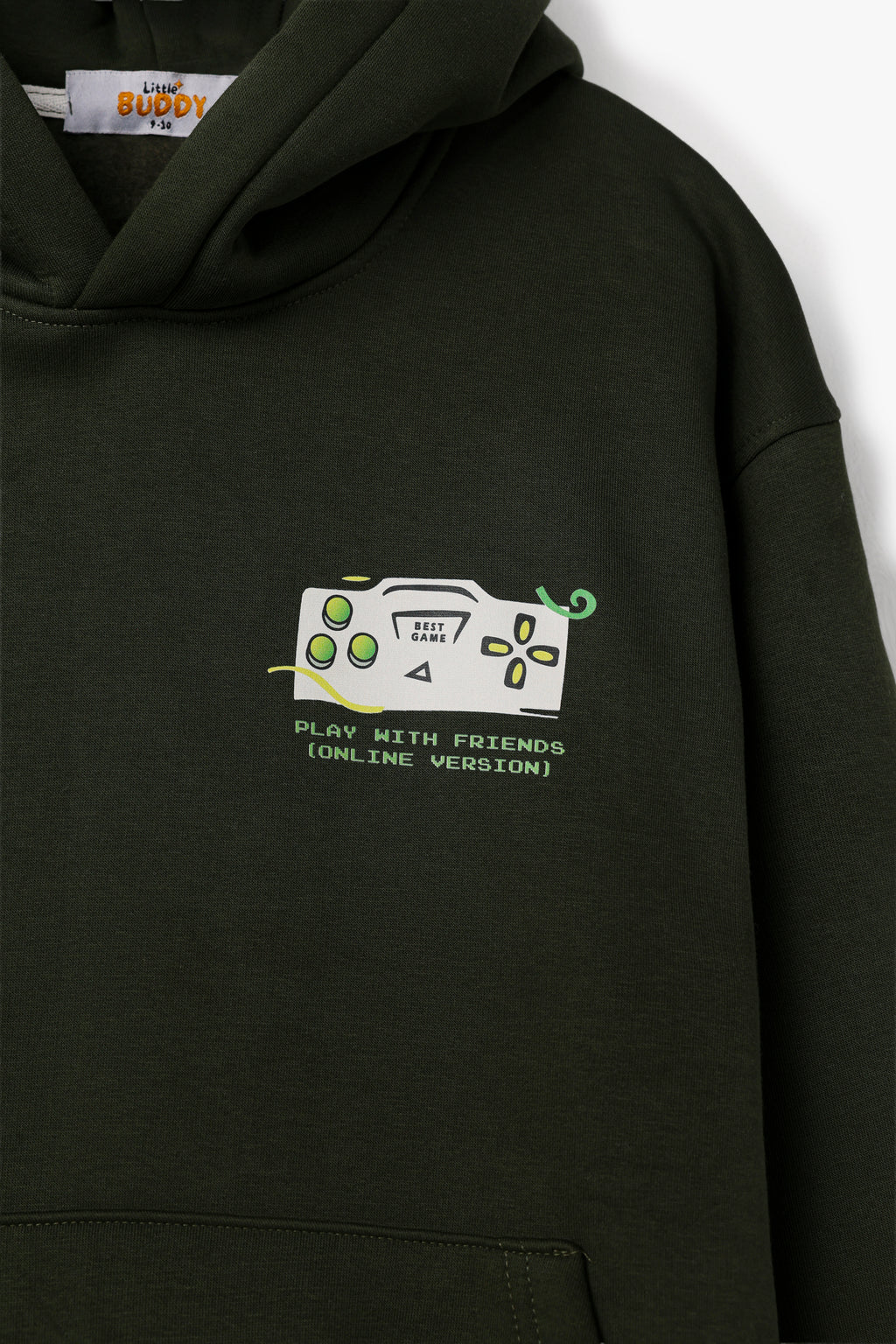 Play With Friends Hoodie – Olive Green