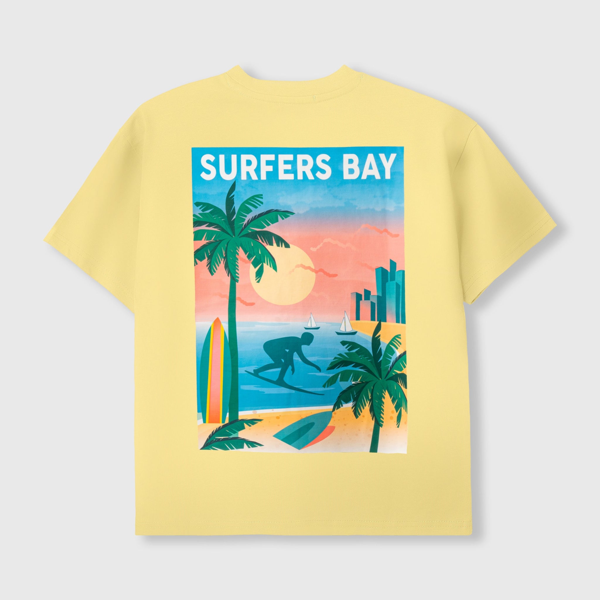 Surfers Bay Tee - Yellow