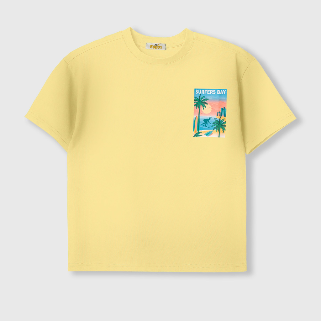 Surfers Bay Tee - Yellow